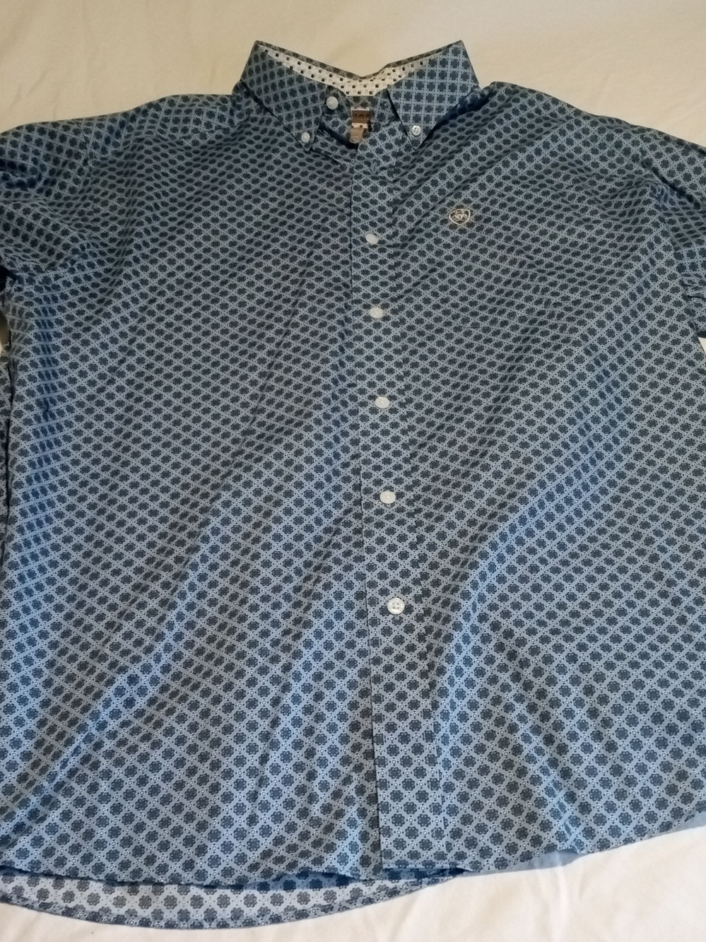 Ariat Men's Blue Geometric Button-Down Shirt
